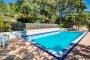 Built-in bench all along the 10 metre long pool